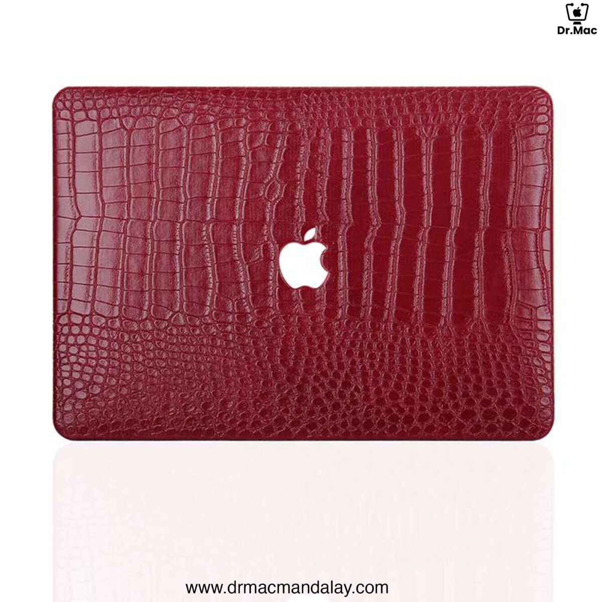 crocodile print leather macbook case