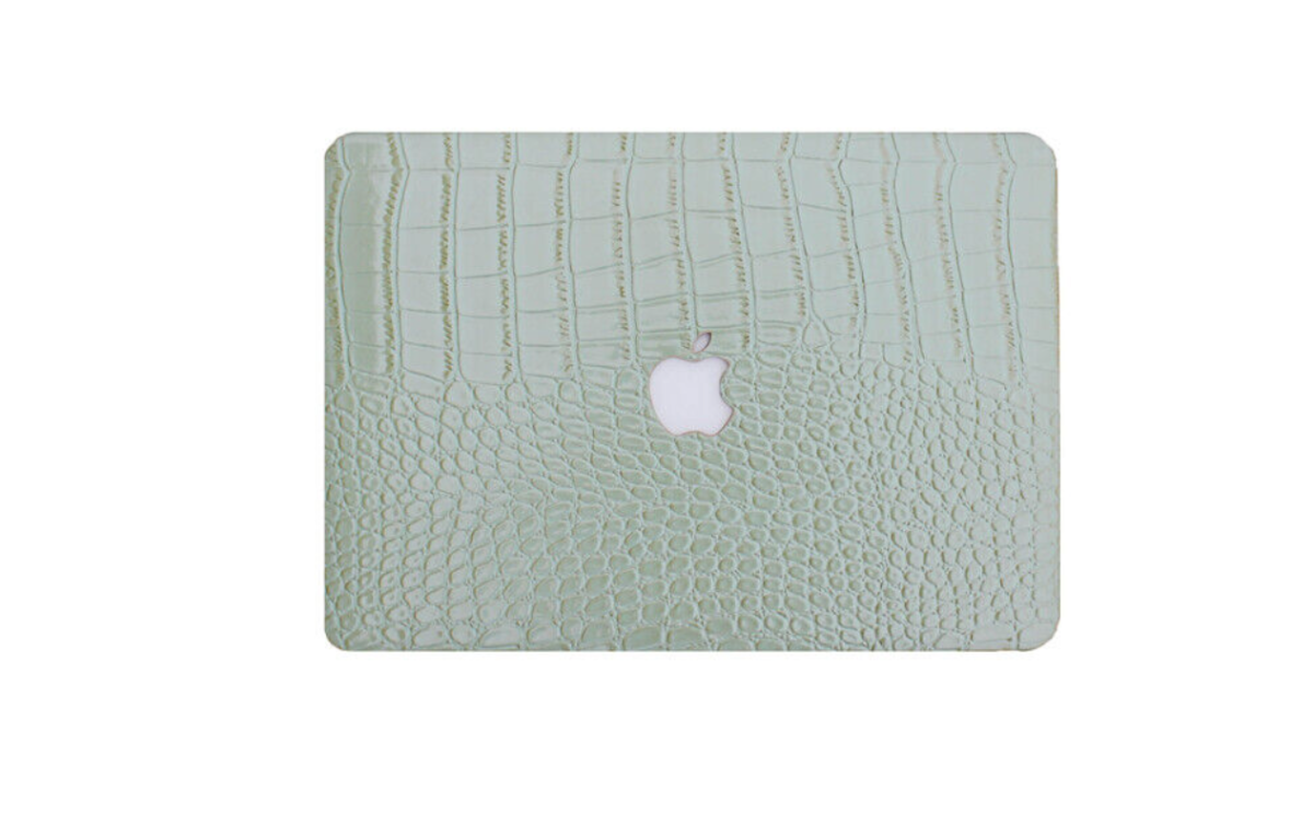Crocodile Print Leather MacBook Case