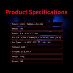 Macbook 11",12",13",14",15",16",17" For Stand with Cooling Fan