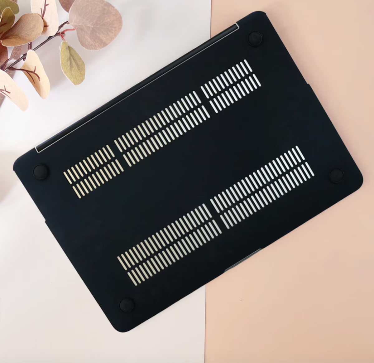 Cream Woven Leather MacBook Case