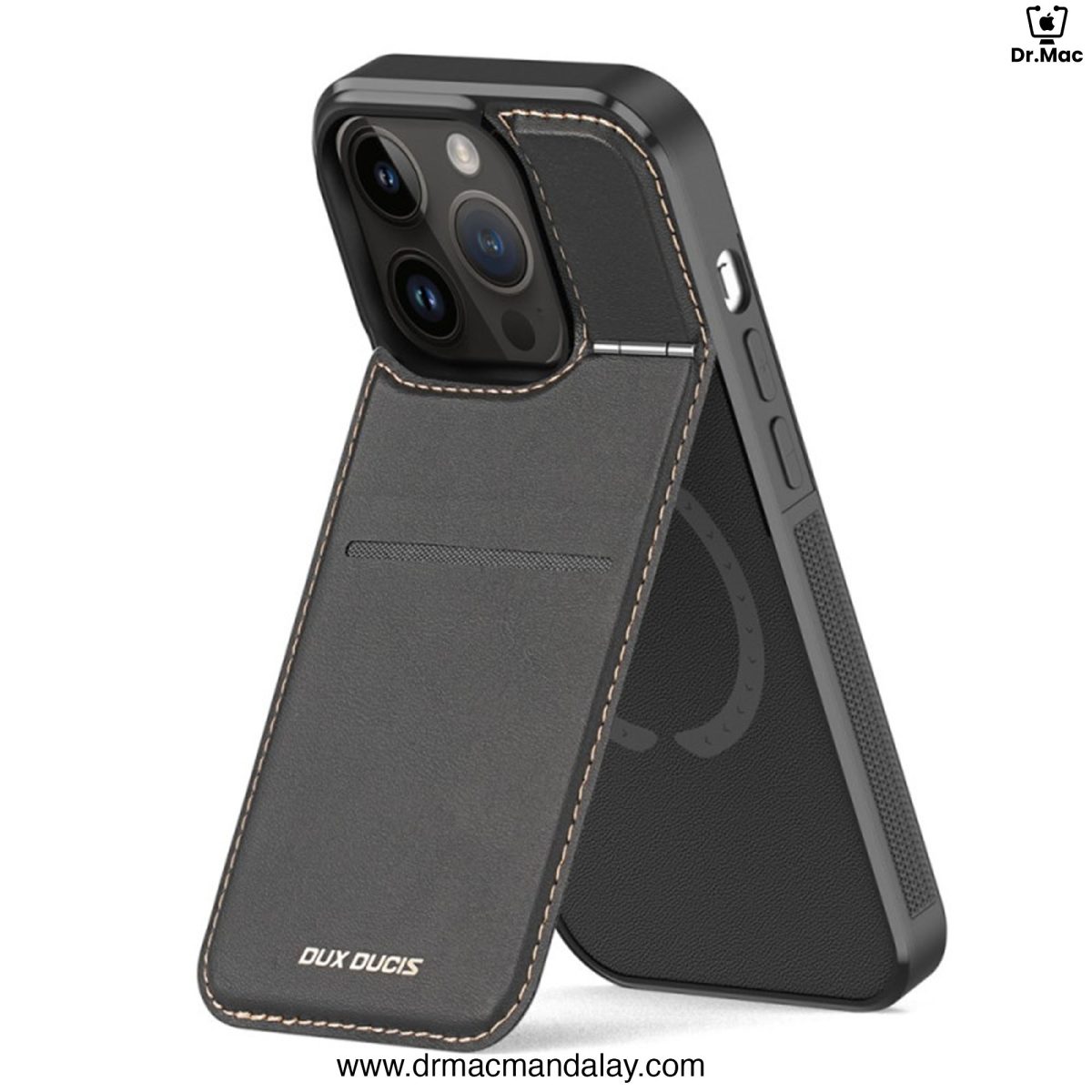 DUX DUCIS Case for iPhone 15 Pro Max,15 Pro Case Wallet with Kickstand and Credit Card Holder