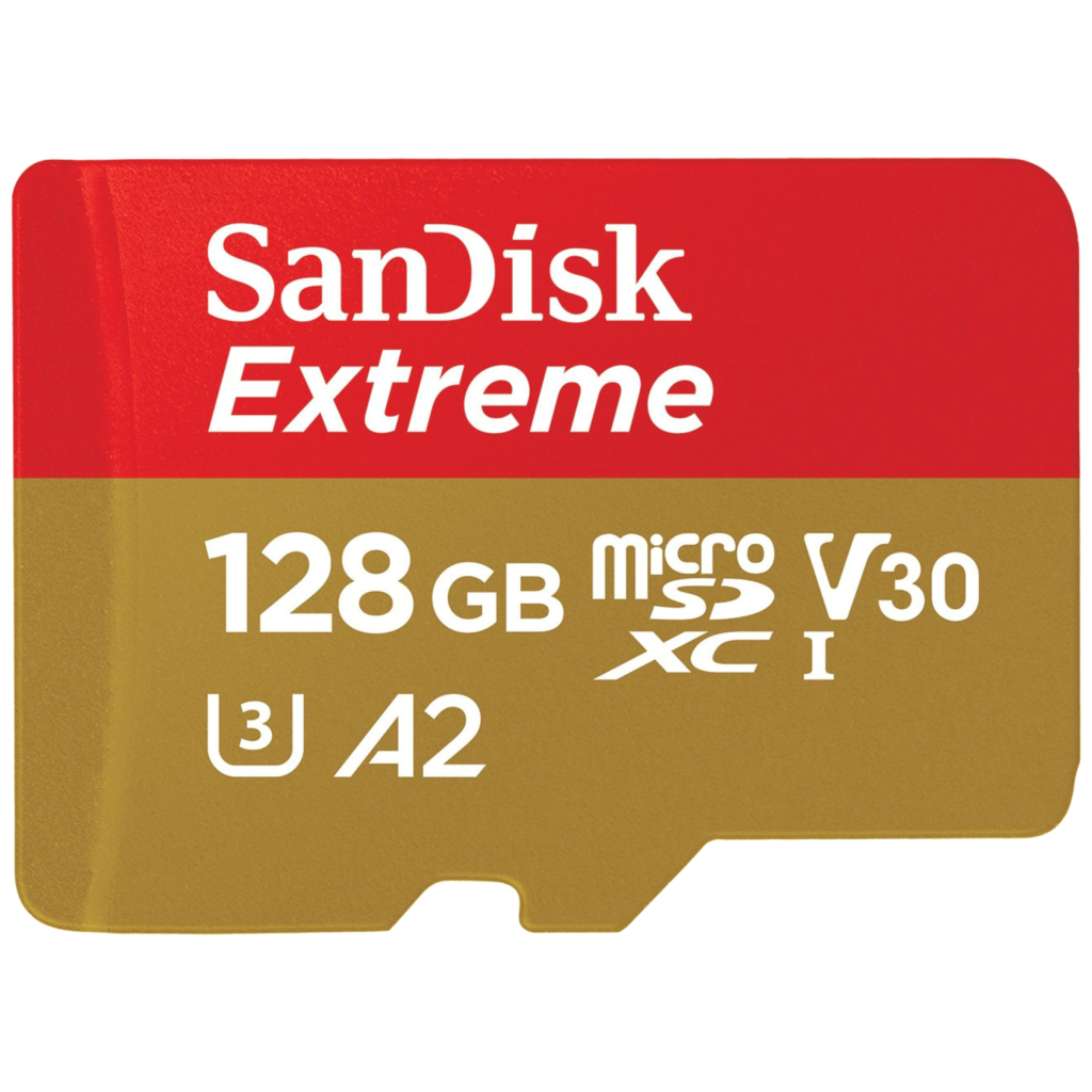 sandisk extreme 128gb 4k u3 160mb/s a2 micro sd card sdxc with adapter