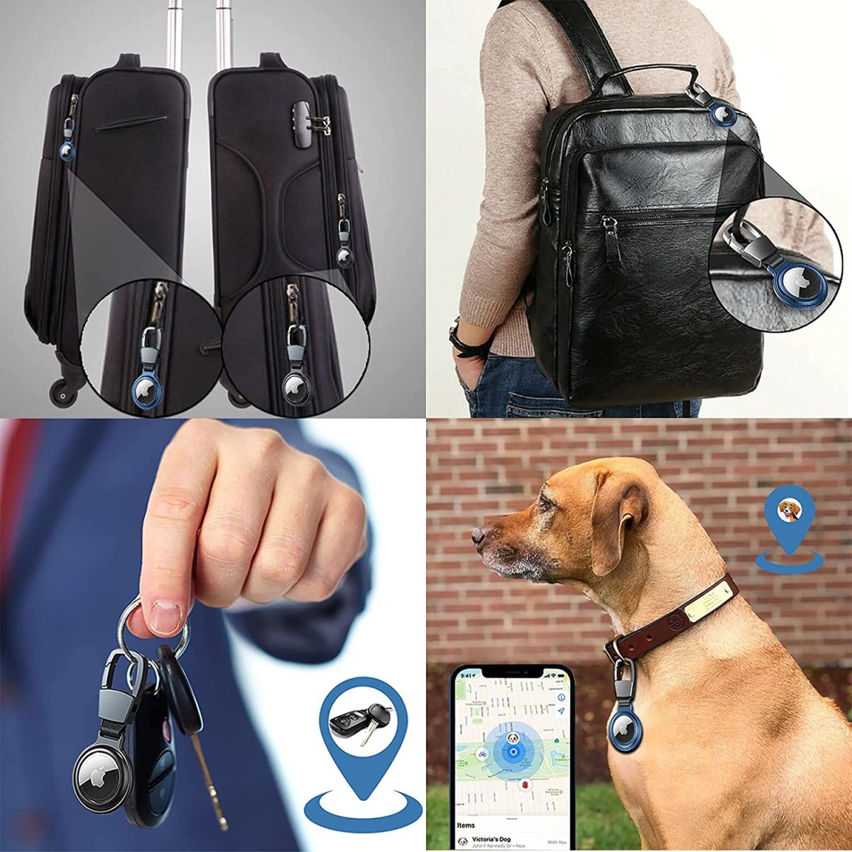 Metal Magnetic Air tag Key Ring