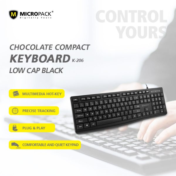 micropack k 206 office lite 2 classic keyboard black