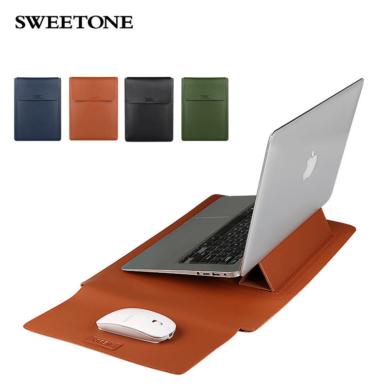 macbook 13.3 open leatherultra thin foldable sleeve bag