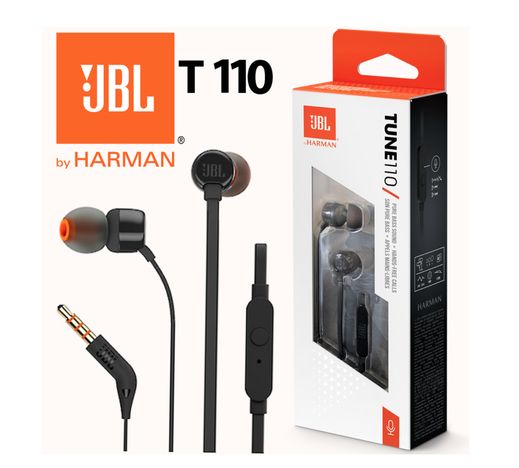 jbl t110 3.5mm wired earphones tune110