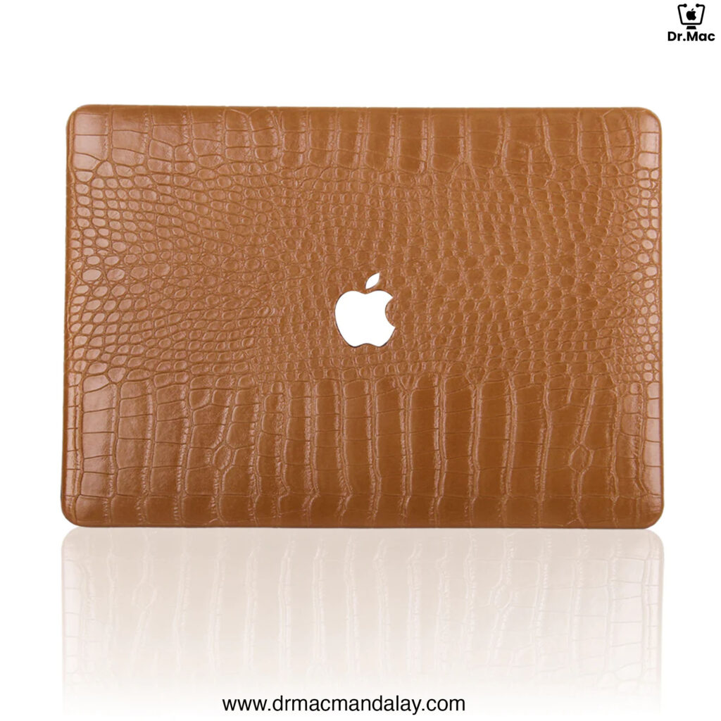 crocodile print leather macbook case for macbook air 15.3"