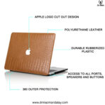 crocodile print leather macbook case for macbook air 15.3"