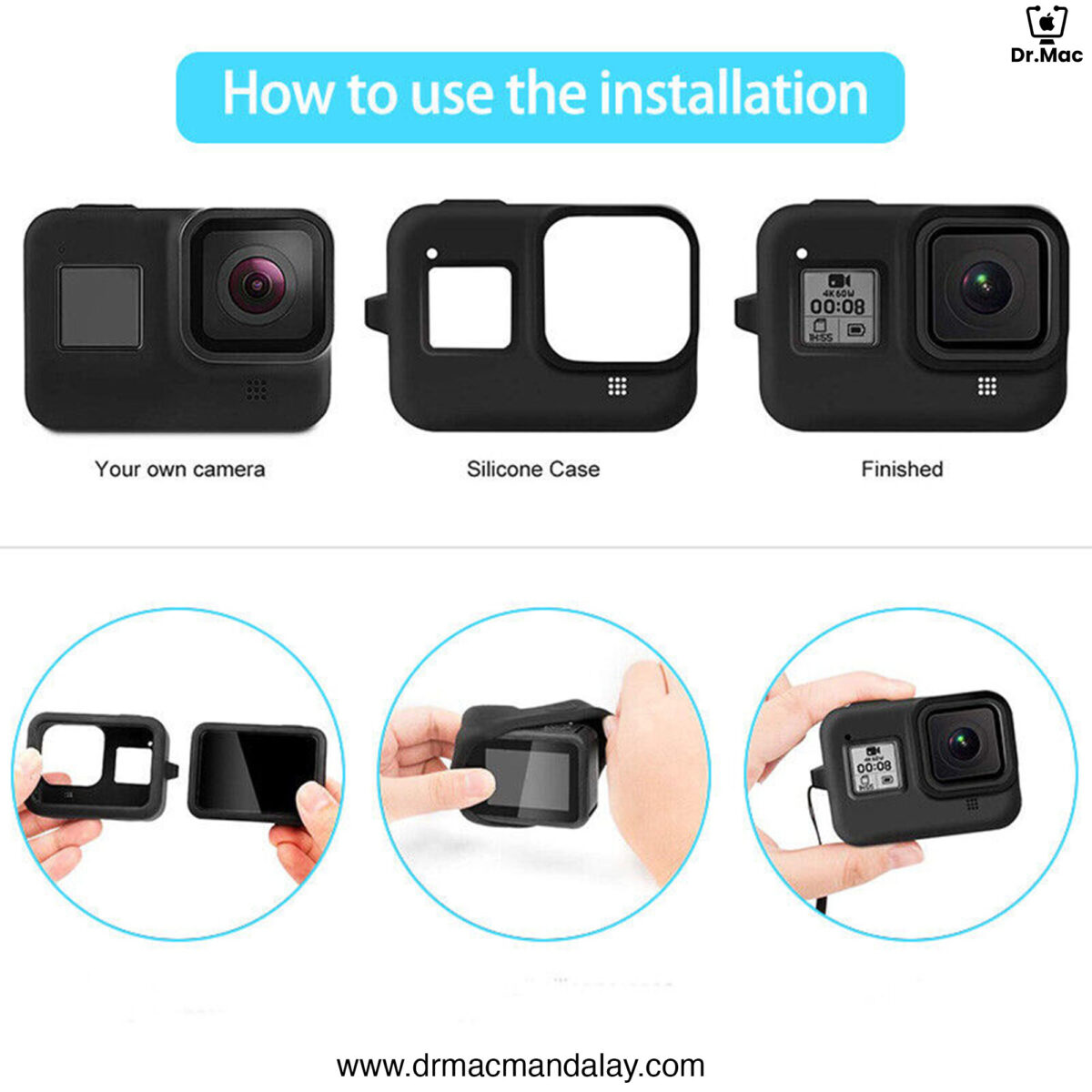 silicone cover for gopro hero 12 / hero 11 / hero 10 / hero 9