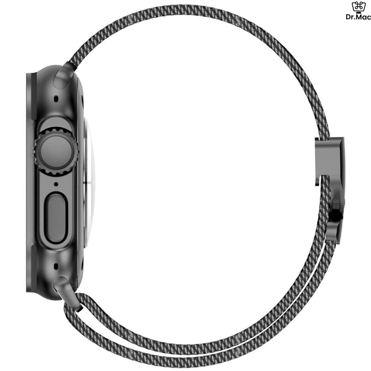 Titanium milanese loop watch band strap for apple watch ultra 2 49mm 46mm 45mm 44mm