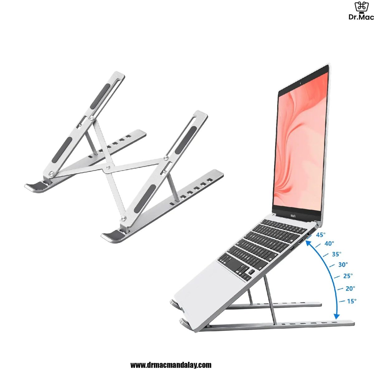 Adjustable Aluminum Ergonomic MacBook Stand